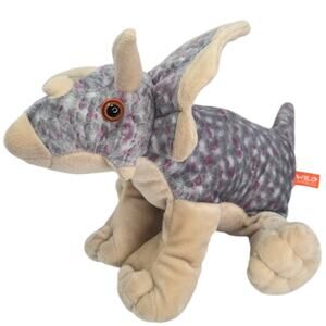 Wild Republic Triceratops Dinosaur Prehistoric Pebbled Stuffed Animal Plush Toy